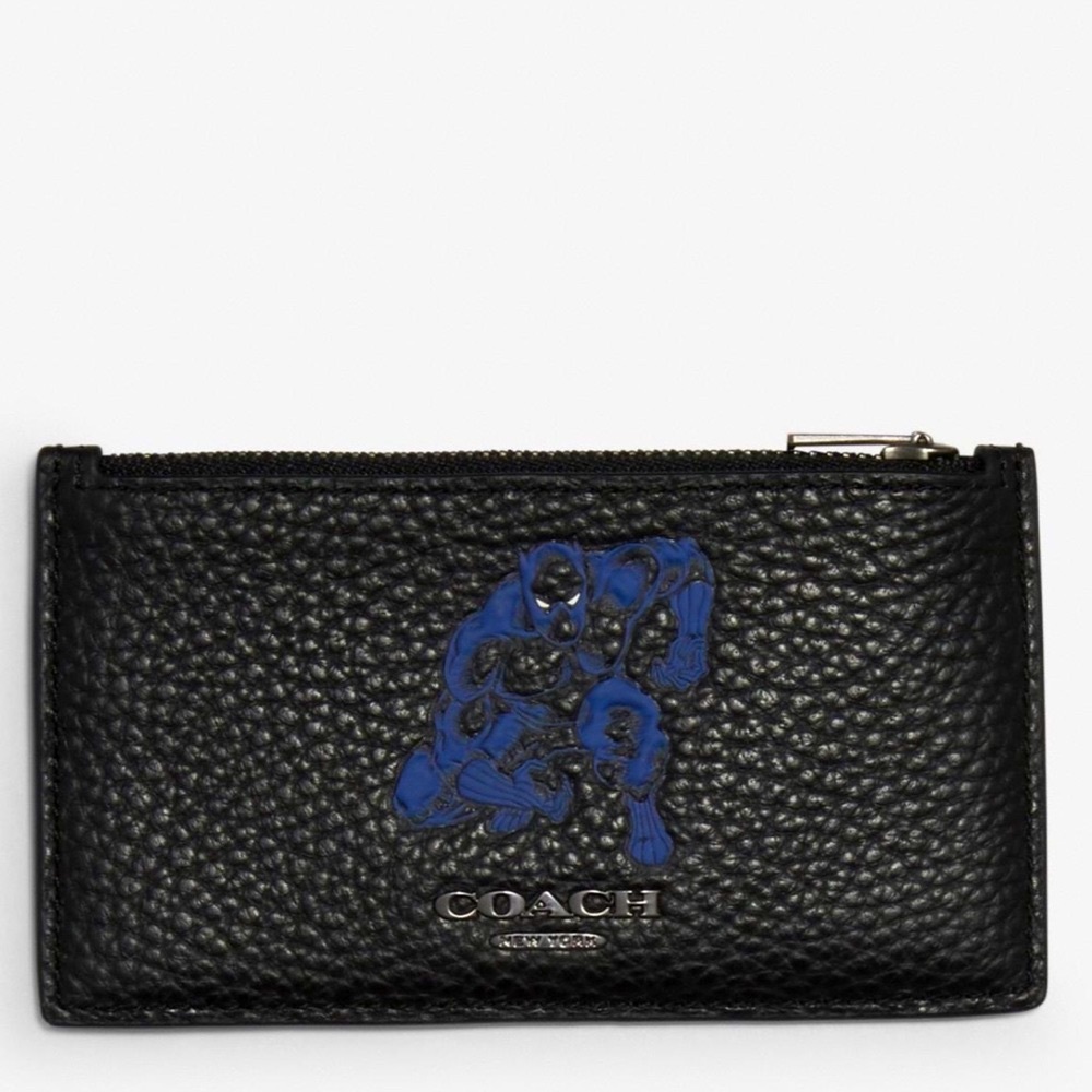 Coach Marvel Zip Card Case Black Panther